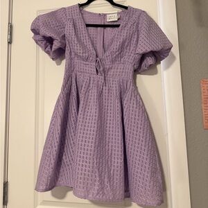 Hello Molly Lavender Textured Dress